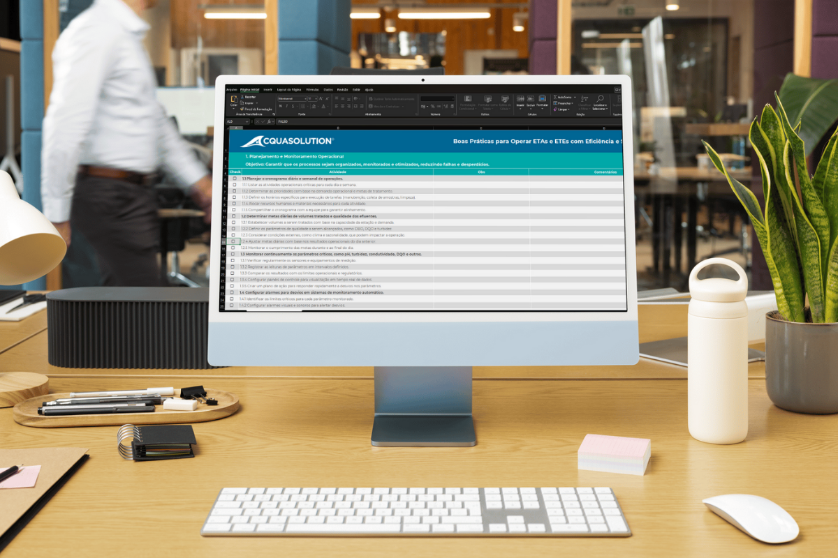 Planilha – Boas Práticas para Operar ETAs e ETEs com Eficiência e Sustentabilidade